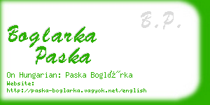 boglarka paska business card